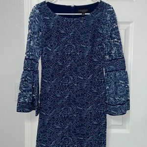 Laundry by Shelli Segal: Blue Lace Dress, Size (0)
